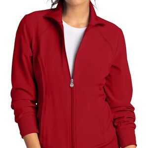 NWT Cherokee Infiniti Scrub Jacket Red Medium